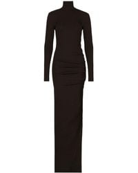 Dolce & Gabbana - High-neck Long-sleeves Maxi Dress - Lyst