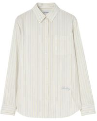 Burberry - Classic Fit Striped Silk Cotton Shirt - Lyst