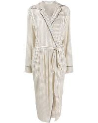 Philosophy Di Lorenzo Serafini - Polka-Dot Print Belted Midi Dress - Lyst