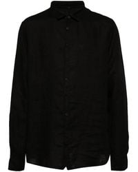 Poeme Bohemien - Classic-Collar Linen Shirt - Lyst