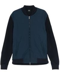 BOSS - Zip Knitted Bomber Jacket - Lyst