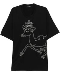 Nude:mm - Graphic-Embroidered T-Shirt - Lyst