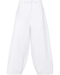 Societe Anonyme - Logo-embroidered Wide Trousers - Lyst