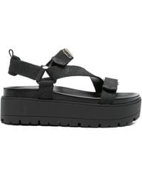 Guess - Logo-Lettering Platform Sandals - Lyst