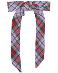 Vivienne Westwood - Tartan-Pattern Orb-Detail Hair Clip - Lyst