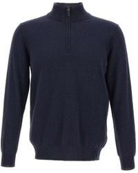 Kangra - Half-Zip Stand-Up Collar Sweater - Lyst