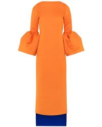 ROKSANDA - Bell-Sleeve Bardot Midi Dress - Lyst