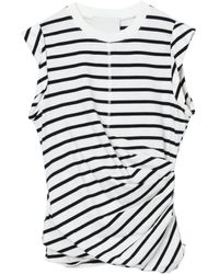 3.1 Phillip Lim - Draped Striped Tank Top - Lyst