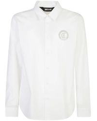 Just Cavalli - Logo-Print Cotton Shirt - Lyst