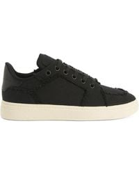 Giuseppe Zanotti - Gz94 Frayed-Detail Lace-Up Low-Top Sneakers - Lyst