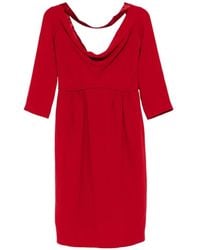 DSquared² - Cowl-Neck Pleated-Waist Dress - Lyst
