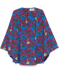 ALESSANDRO ENRIQUEZ - Minikleid Mit Blumen-Print - Lyst