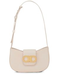 Ferragamo - Mini Gabry Double Gancini Leather Shoulder Bag - Lyst