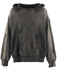SAINT Mxxxxxx - Distressed Logo-Patch Hoodie - Lyst