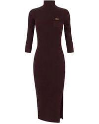 Elisabetta Franchi - Vestido con cuello alto - Lyst