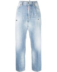 DSquared² - Bleached-wash Cropped Jeans - Lyst