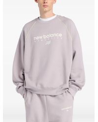 New Balance - Trackside Fleece Crew-Neck Sweatshirt - Lyst