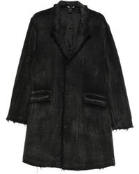 Avant Toi - Woven-Design Leather Coat - Lyst