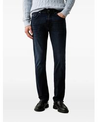 KARL LAGERFELD - Logo-Patch Whiskered Jeans - Lyst