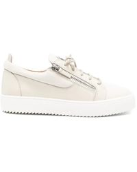 Giuseppe Zanotti - Frankie Zip-Up Lace-Up Sneakers - Lyst