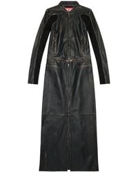 DIESEL - L-Tot Maxikleid Aus Leder - Lyst