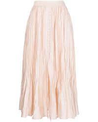 Jonathan Simkhai - Crinkled-finish Pleated Midi Skirt - Lyst