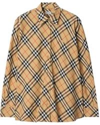 Burberry - Camicia A Quadri Con Motivo Equestrian Knight - Lyst