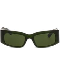 Balenciaga - Logo-Print Rectangle-Frame Sunglasses - Lyst