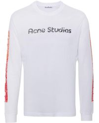 Acne Studios - T-shirt en coton à logo imprimé - Lyst