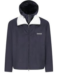 Gucci - Attached Hood Logo-Detail Jacket - Lyst