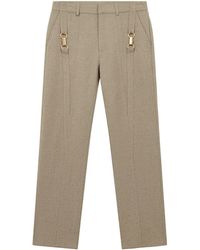 Stella McCartney - Hardware-Detail Flannel Wool Trousers - Lyst