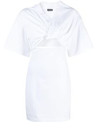 Jacquemus - La Robe T-shirt Bahia Mini-jurk Met Uitgesneden Details - Lyst