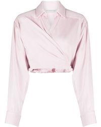 Christopher Esber - Wrapped Cropped Blouse - Lyst