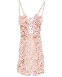 MITILIANE COUTURE - Draped Crystal Stones Short Dress - Lyst
