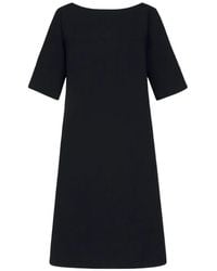 Oscar de la Renta - Tie-Detailed Wool-Blend Shift Dress - Lyst