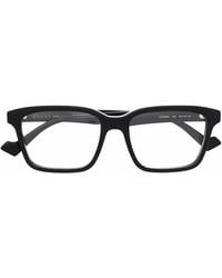 Gucci - Square-Frame Clear Glasses - Lyst