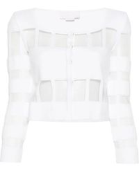 Genny - Vest Met Mesh Vlakken - Lyst