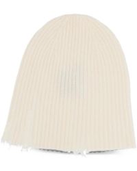 Uma Wang - Distressed Ribbed-Knit Beanie Hat - Lyst