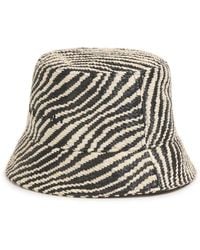Marni - Affia-Effect Bucket Hat With Wavy Pattern - Lyst