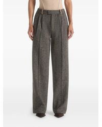 Manière De Voir - Julie Herringbone Wool Twin Pleat Trousers - Lyst