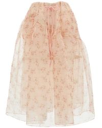 Simone Rocha - Floral-Patterned Midi Skirt - Lyst