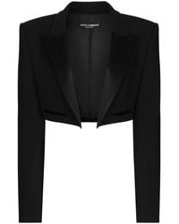 Dolce & Gabbana - Double-Breasted Cropped Jacket - Lyst