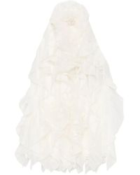 retroféte - Arina Mini-Jurk Met Ruches En Bloem - Lyst