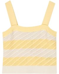 PS by Paul Smith - Top de punto a rayas sin mangas - Lyst