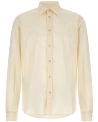 Valentino Garavani - Floral-Embroidered Cotton Shirt - Lyst