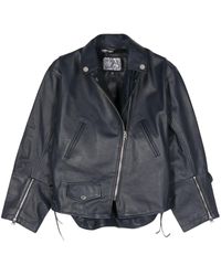 Bimba Y Lola - Leather Biker Jacket - Lyst