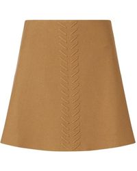 Liu Jo - Knit Mini Skirt With Braided Details - Lyst