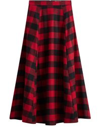Woolrich - Check Wool Skirt - Lyst