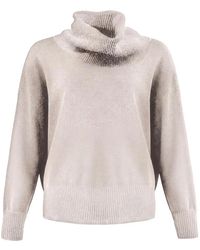 D.exterior - Long-Sleeve Ribbed-Trim Sweater - Lyst