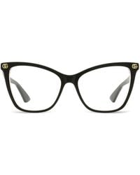 Gucci - Logo Butterfly-Frame Glasses - Lyst